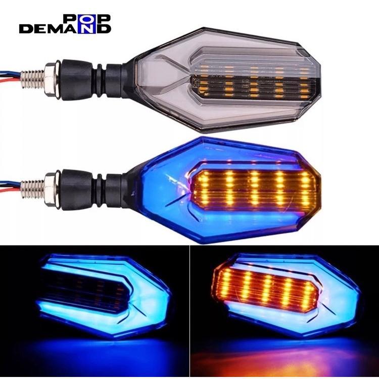 ◇即納◇汎用 12V オクタゴン LED ウインカー 青 2個セット ゼファー550 ZRX1100 ZRX1200S ZRX1100-2 750TURBO_画像7