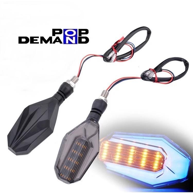 ◇即納◇汎用 12V オクタゴン LED ウインカー 青 2個(gè)セット NS-1 NS50F NSR50 XR50 モタード CT50 MD50 カブラ