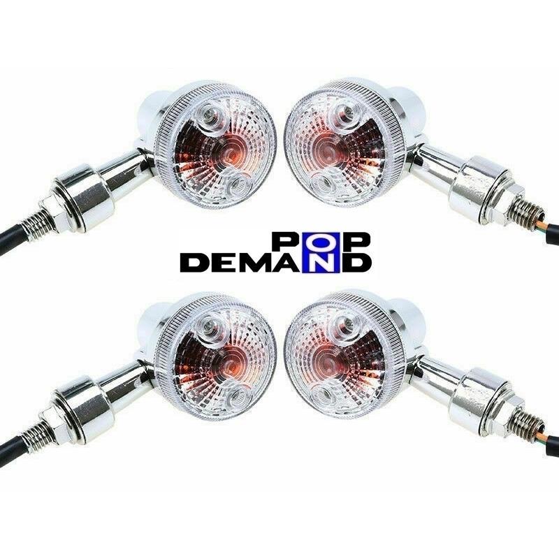 ◇即納◇汎用 メッキ クリア ミニウインカー 12V GSタイプ 1臺分4個セット RG125Γ ガンマ ランディー50 マローダー125
