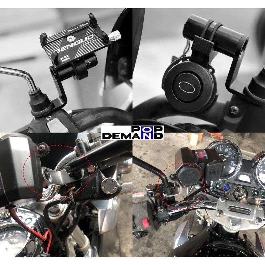 ◇送料140円◇銀 汎用 スマホ ホルダー 取付用に マルチバー R1200C R1200GS R1200R R1250GS R1250R R18 R80_画像2