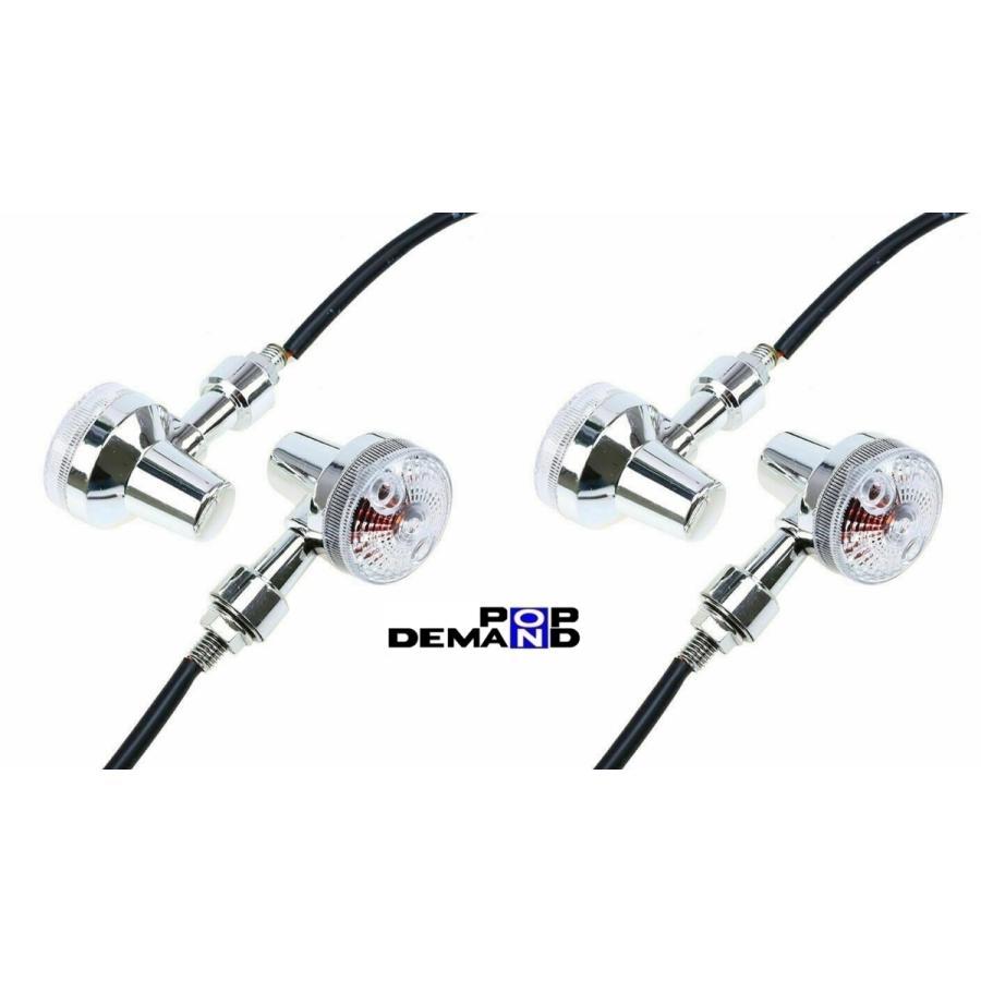 ◇即納◇汎用 メッキ クリア ミニウインカー 12V GSタイプ 1臺分4個セット エリミネーター400 SE バルカン400 バルカン400-2