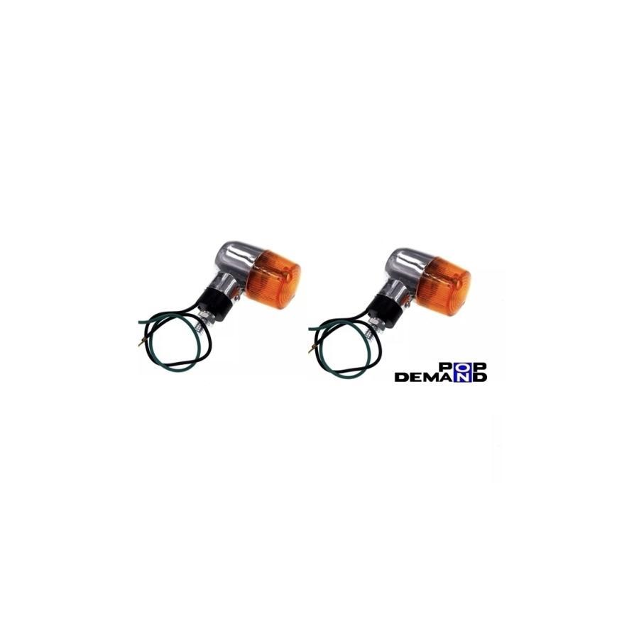 ◇即納◇汎用 丸型 メッキ ミニウインカー 12V 2個(gè)セット TZ250 TZR250 TZR250R SP TZR250RS TZR250SPR