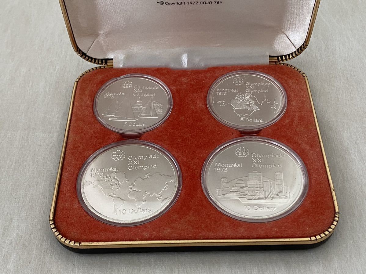 ◯ モントリオールオリンピック 記念銀貨コイン 5ドル 10ドル 4枚