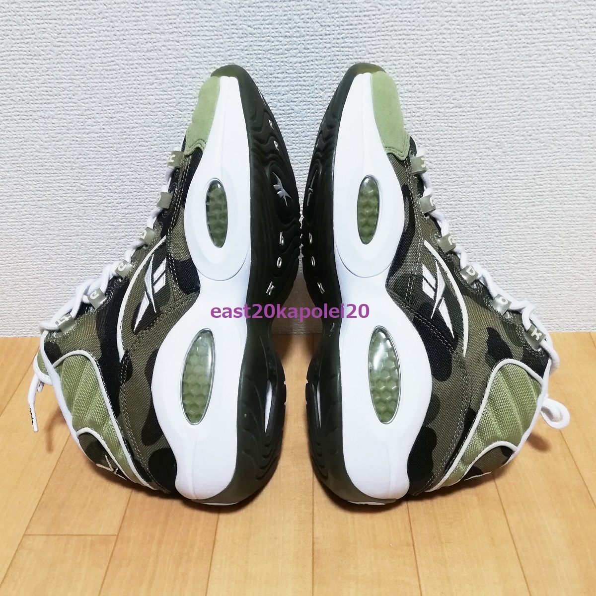 Reebok × A BATHING APE mita sneakers QUESTION MID BAPE リーボック アベイシングエイプ コラボ スニーカー 27㎝ 美品 カモ 迷彩 BD4232