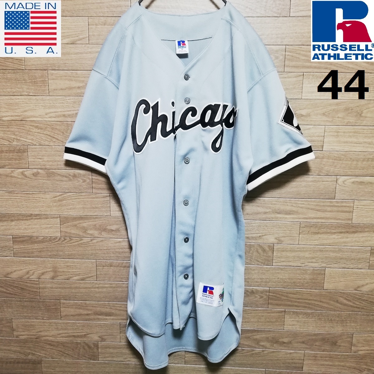 [ translation have ] MLB Chicago white socks USA made authentic diamond collection uniform jersey 44 RUSSELL russell 
