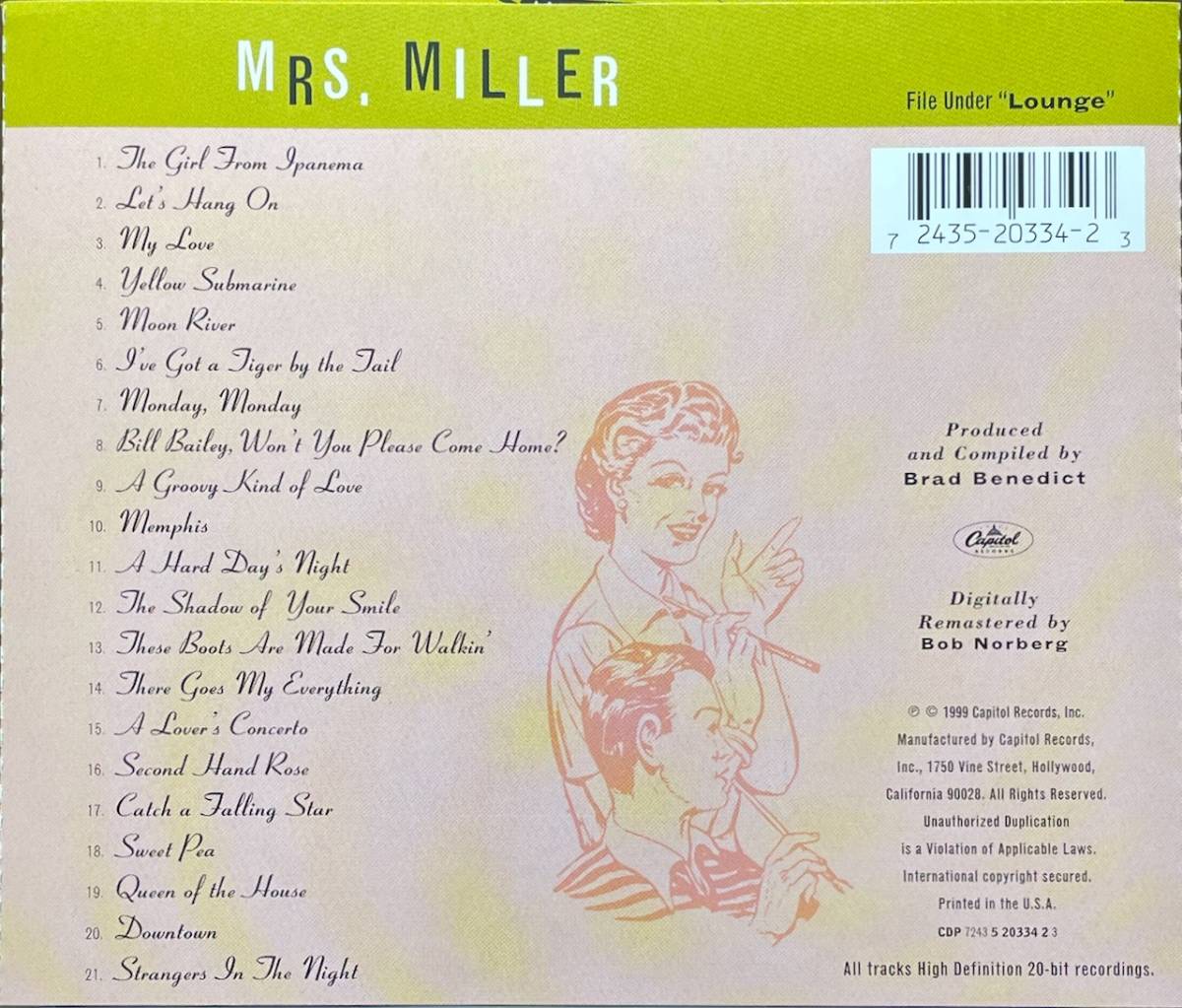 (C20H)☆ラウンジ/ミセス・ミラー/Mrs. Miller/Ultra-Lounge-Wild,Cool & Swingin'☆_画像2