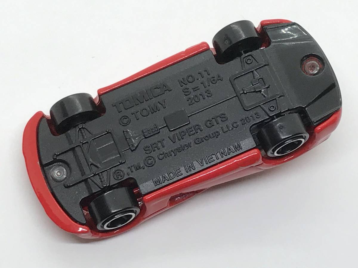 ち3★トミカ ミニカー SRT バイバー GTS レッド/赤 2013 S=1/64 ワイドホイール No.11 A_画像3