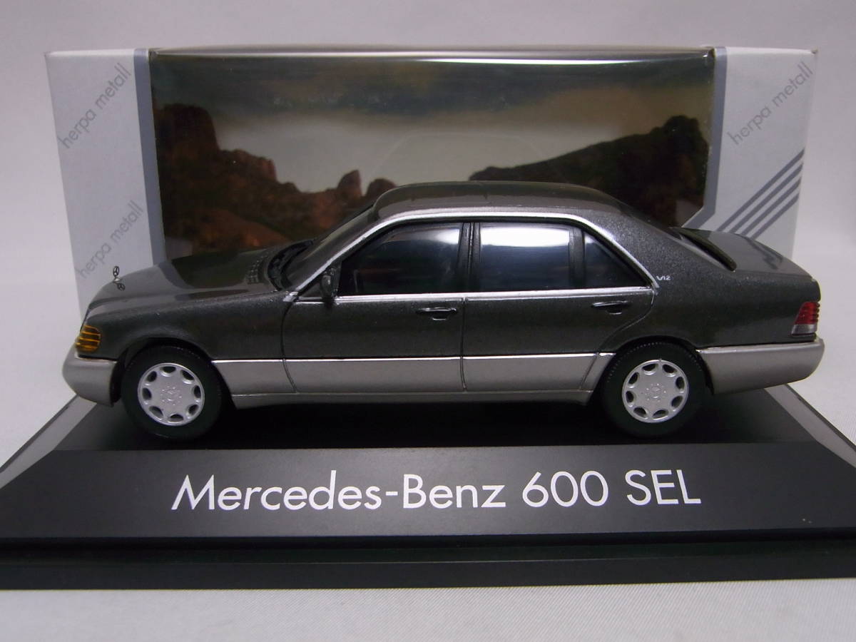 ★貴重!★Mercedes-Benz 600SEL Perlmuttgrau 1/43【W140 メルセデスベンツ Sクラス V12】★検:S600 AMG CL600 600SEC_画像3