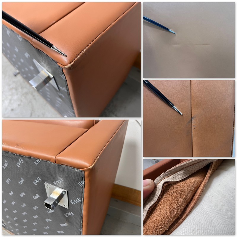 R4043☆展示美品☆ノール☆1人掛けソファ☆応接ソファ☆本革張り