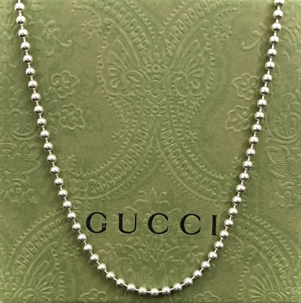 【即決/送料込み】GUCCI/グッチ ボールチェーンネックレス シルバー925 ドッグタグチェーン