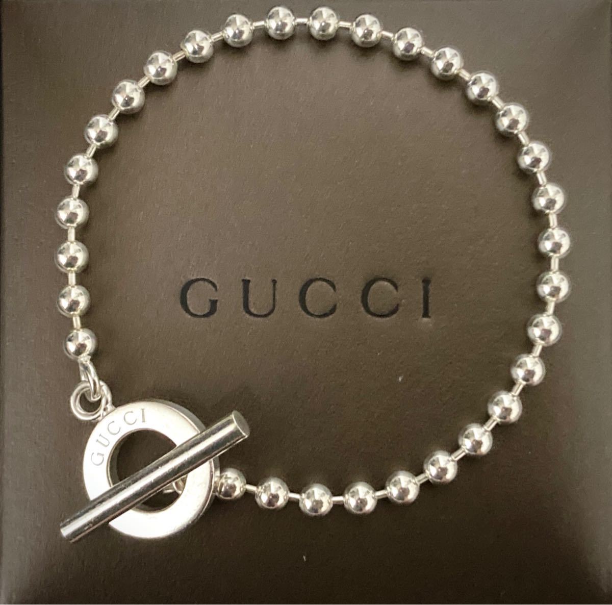 正規品 GUCCI/グッチ ボールチェーンブレスレット シルバー925