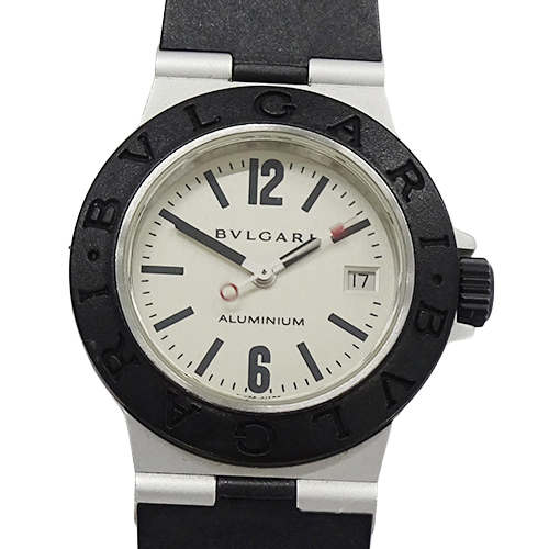 セール】 BVLGARI ブルガリ 時計 ブラック シルバー ラウンド AL29A