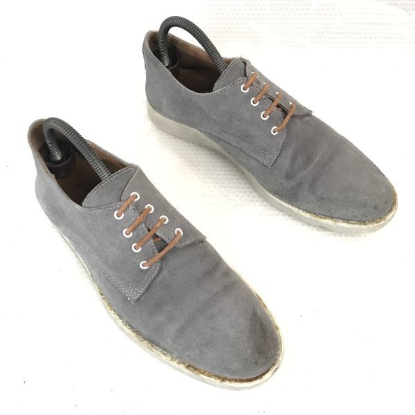 SHIPS JET BLUE/シップス★スエードシューズ【42/26.5-27.0/グレー/gray】ヌバックレザー/プレーントゥ/sneakers/Shoes/trainers◆Q-492_画像2