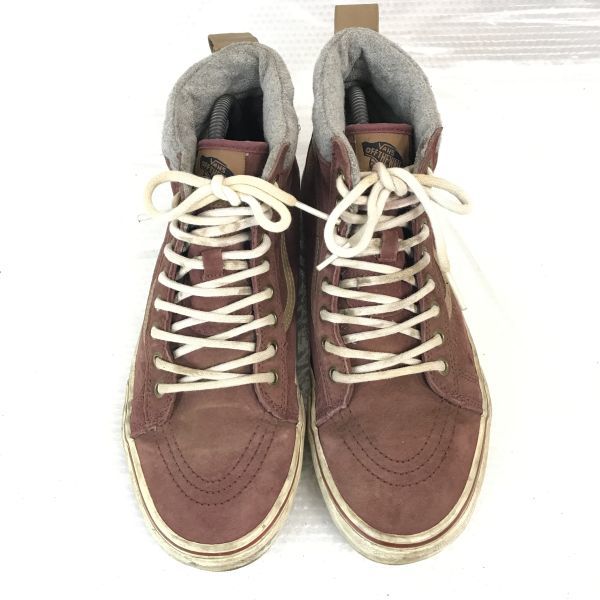 VANS/バンズ★スエード/ハイカットスニーカー/スケートボードブーツ【9/27.0/赤茶系/red brown】sneakers/Shoes/trainers◆Q-496_画像9