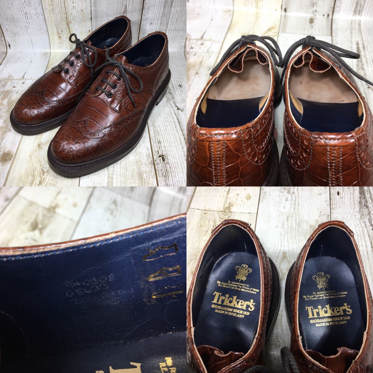 貴重新品 Tricker's トリッカーズ バートン クロコ UK9_画像2