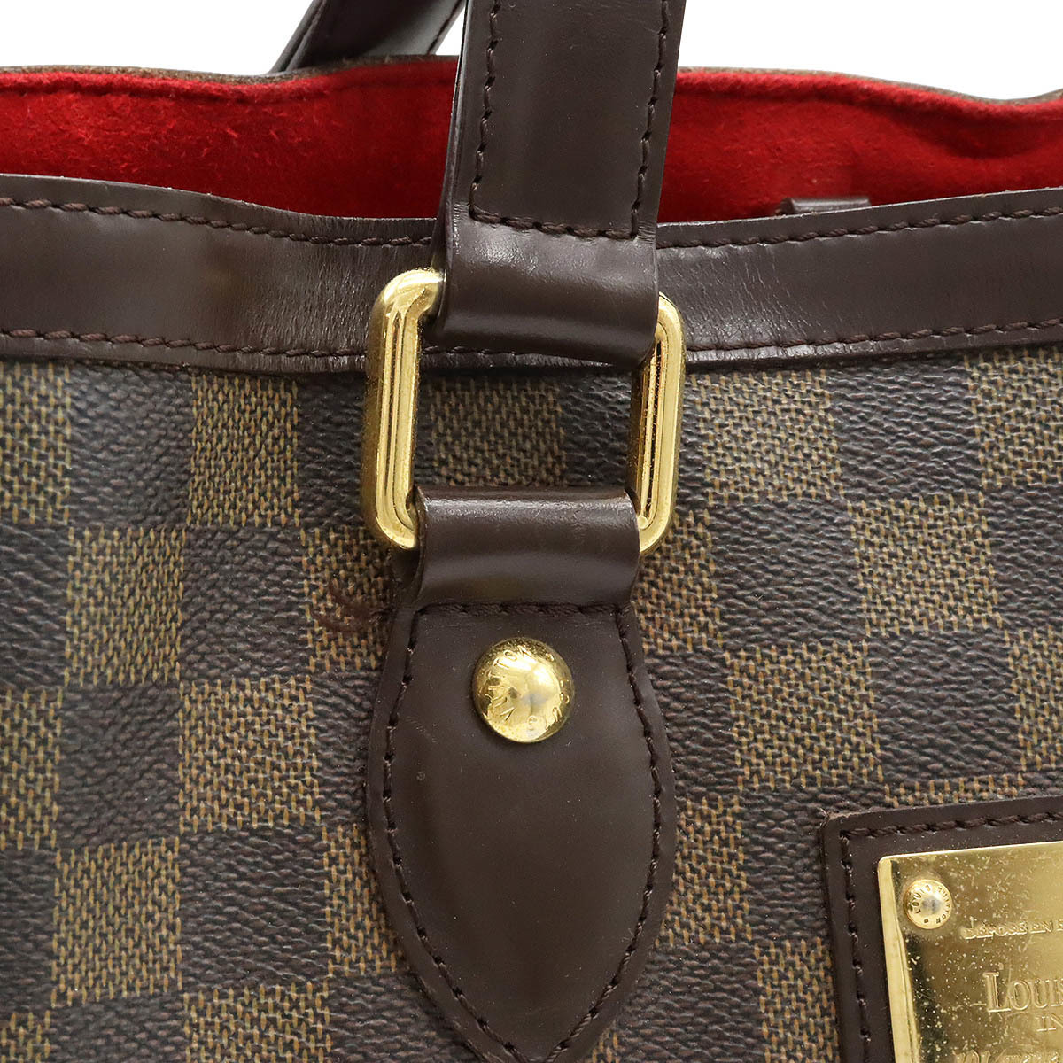 LOUIS VUITTON ルイ ヴィトン ダミエ ハムステッドPM トートバッグ ショルダーバッグ セミショルダー 肩掛け_画像7