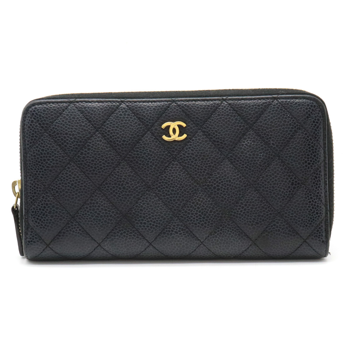 CHANEL シャネル マトラッセ ココマーク ラウンドファスナー 長財布