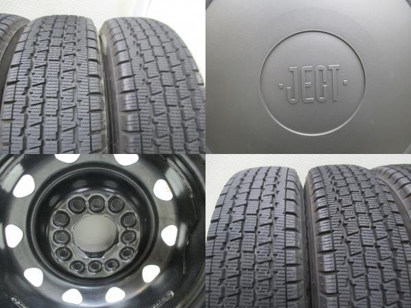 12インチ 145/80R12 80/78N 4J 100/114.3 バリ溝 軽トラ/軽バン 中古スタッドレスタイヤホイール4本セット送料無料(SS12-3688)_画像10