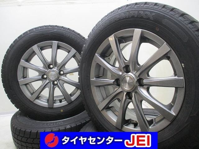 14インチ バリ溝 175/65R14 5.5J+40 100 コンパクトカー 中古スタッドレスタイヤホイール【4本セット】送料無料(SA14-3686）_画像1