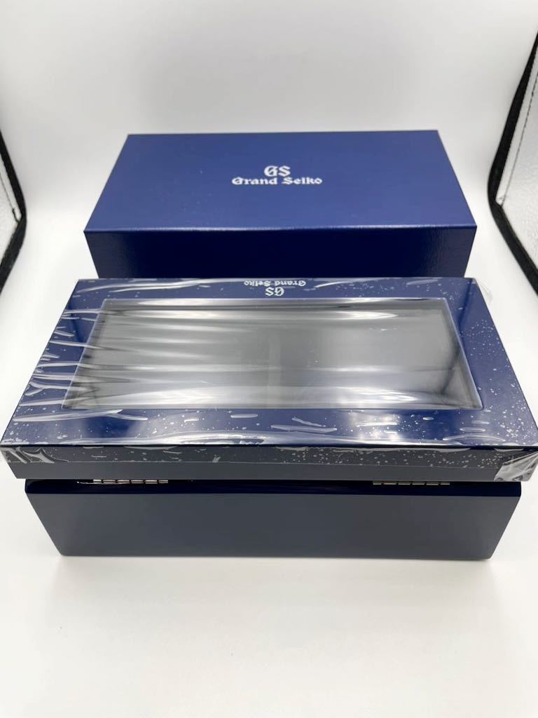 未使用品 グランドセイコー 特製ボックス ブルー 時計BOX 2本用 非売品 時計ケース GRAND SEIKO 60周年 スプリングドライブ 箱_画像7