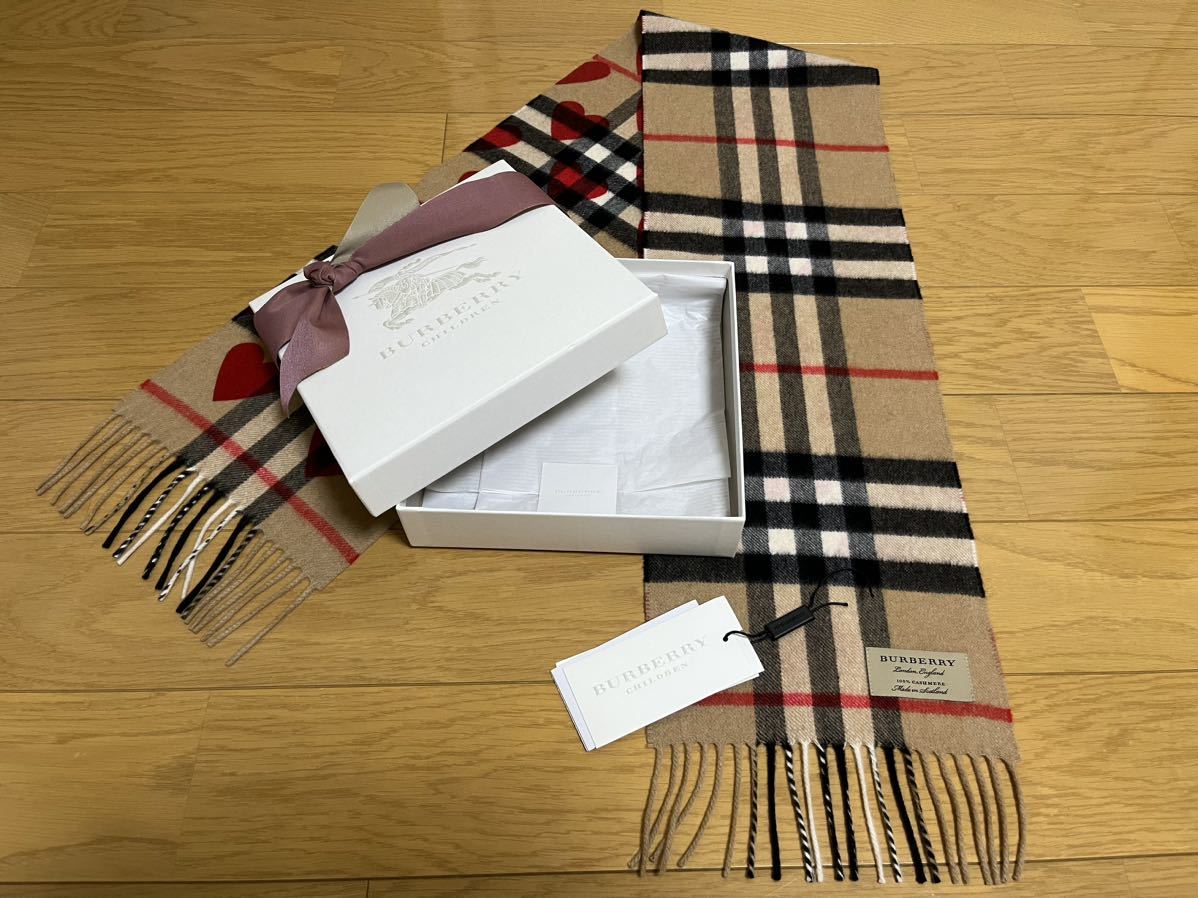 人気沸騰ブラドン BURBERRY バーバリー マフラー カシミア100％ ハート