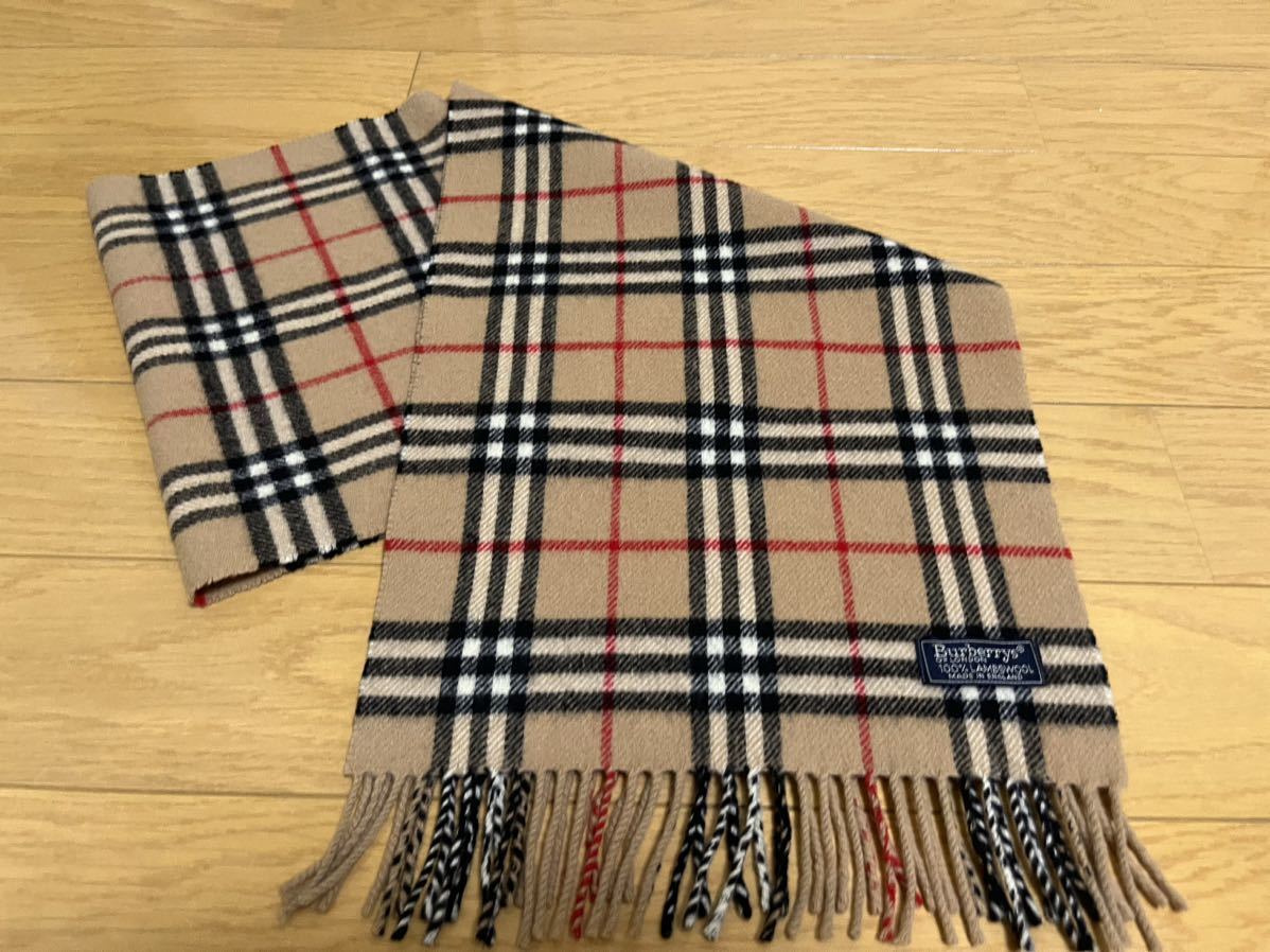 正規品直輸入】 BURBERRY バーバリー マフラー ラムウール100