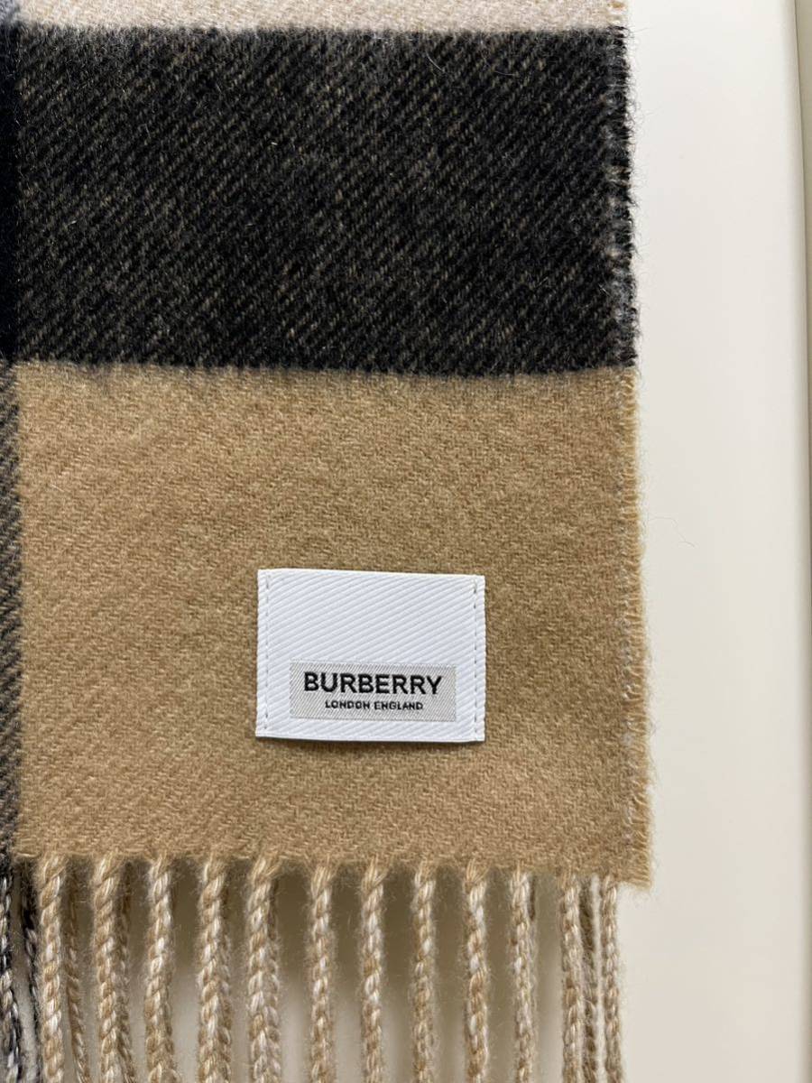 BURBERRY バーバリー カシミア100% 大判マフラー モノグラム BURBERRY バーバリー カシミア100% 大判マフラー モノグラム