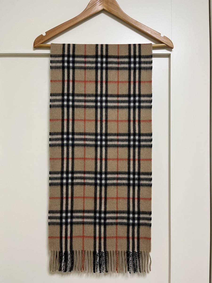 BURBERRY　バーバリー　マフラー　カシミア100％　キャメル　タグ付き未使用品　送料無料!!!_画像3