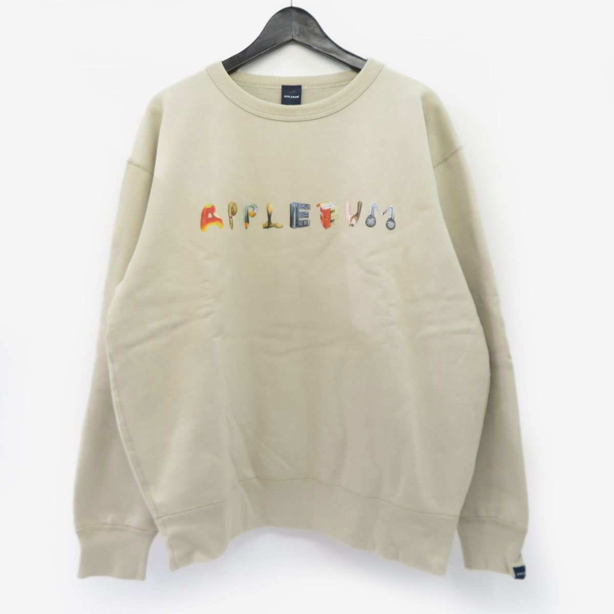 131s APPLEBUM アップルバム ALPHABET(MAMI’S FONT) CREW SWEAT スウェット トレーナー Lサイズ ※中古_画像1