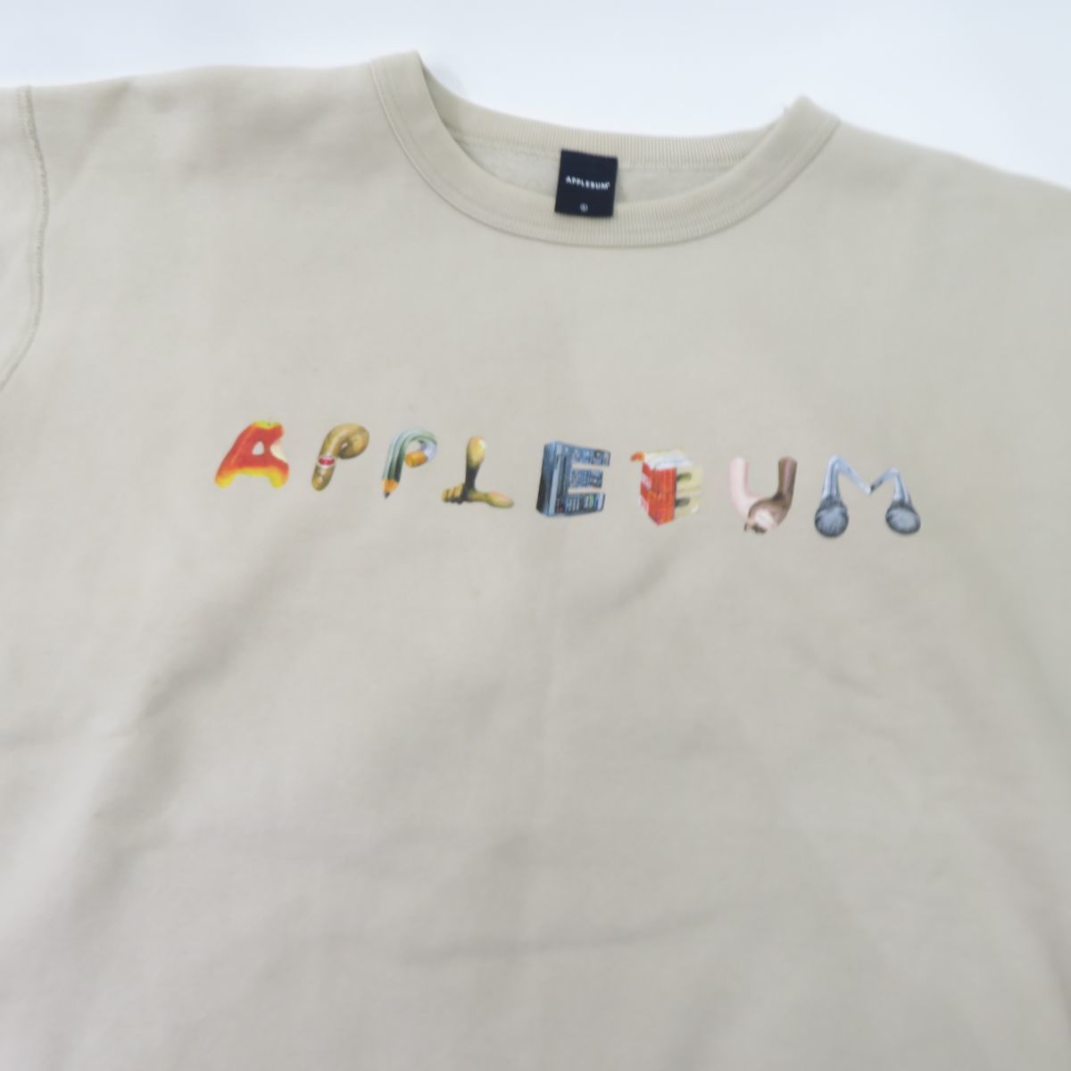 131s APPLEBUM アップルバム ALPHABET(MAMI’S FONT) CREW SWEAT スウェット トレーナー Lサイズ ※中古_画像3