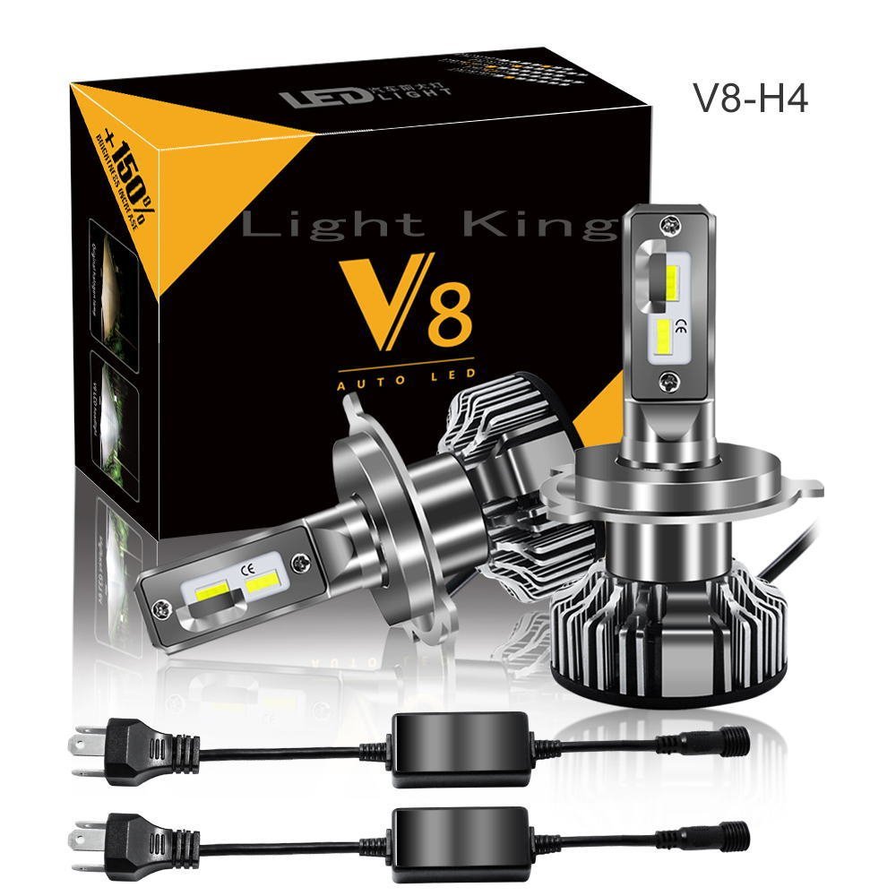 最強カットライン 2灯 V8ターボファン 100W 16000LM H4 0.1秒快速点灯 LED ヘッドライト 360°光軸調整可能 ハイゼットカーゴ トラック_画像1