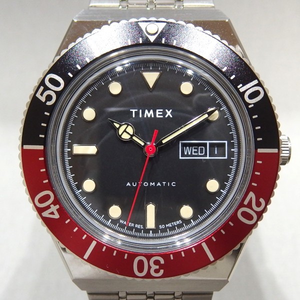  хорошая вещь *TIMEX M79 автоматический черный x красный TX-TW2U83400 самозаводящиеся часы наручные часы Timex *