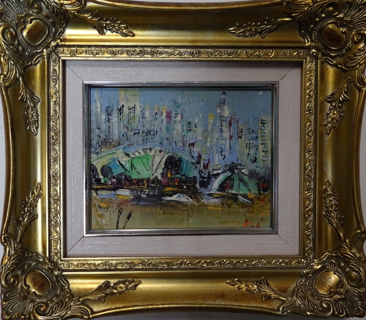 作者名 ・宮崎ひさこ ・画題 ・油彩(抽衆画)+sobrape.com.br