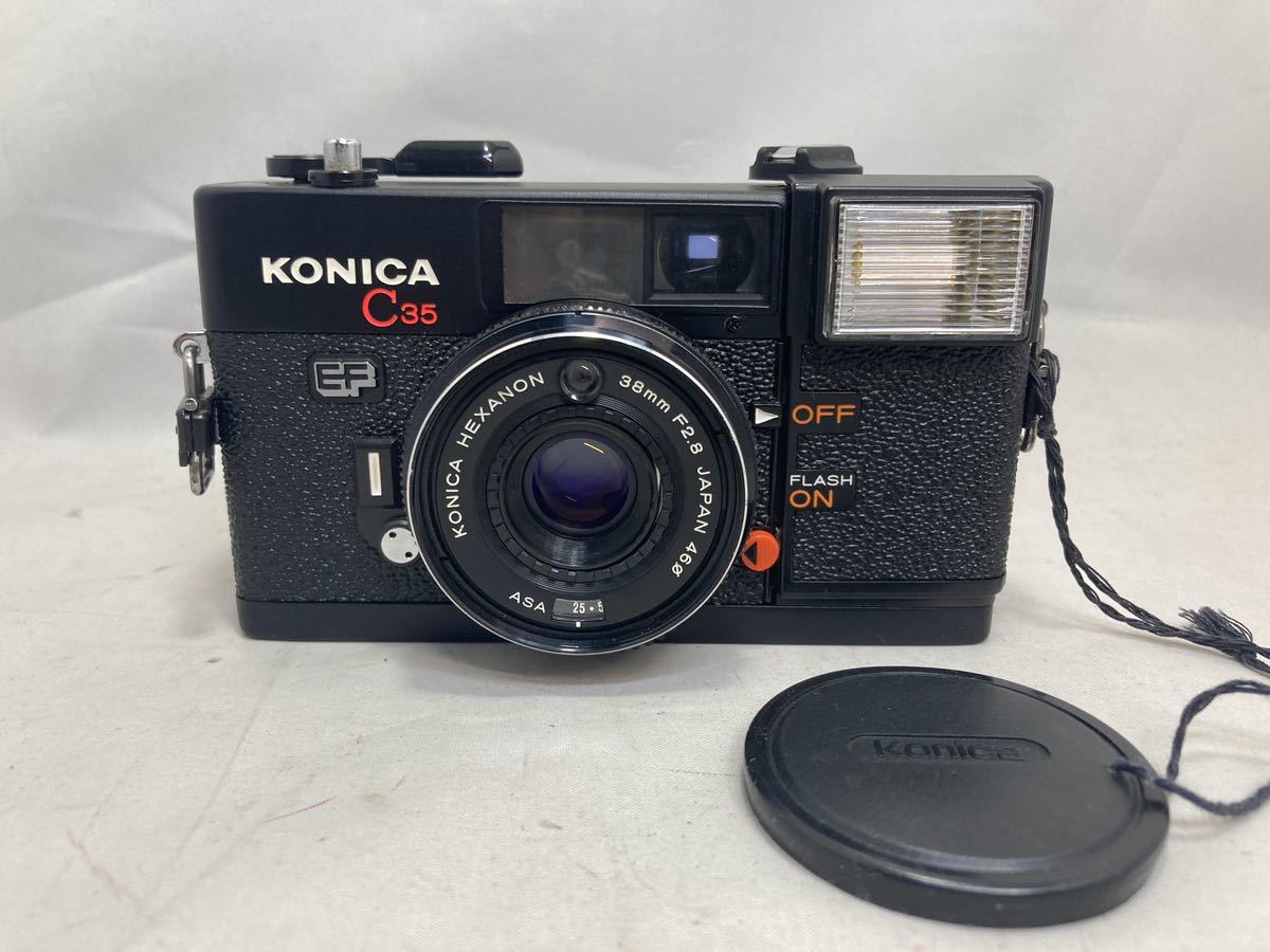 ★シャッター・フラッシュＯＫ★ KONICA コニカ C35 EF コンパクトカメラ フィルムカメラ_画像1