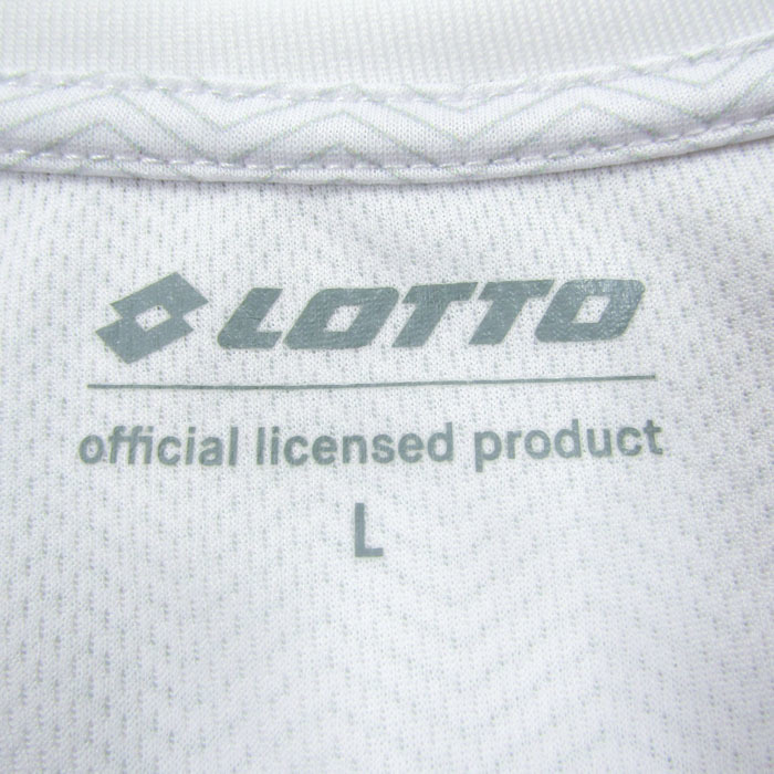 ロット 半袖Tシャツ ジグザグ ワンポイントロゴ スポーツウェア トップス メンズ Lサイズ ホワイト LOTTO_画像2