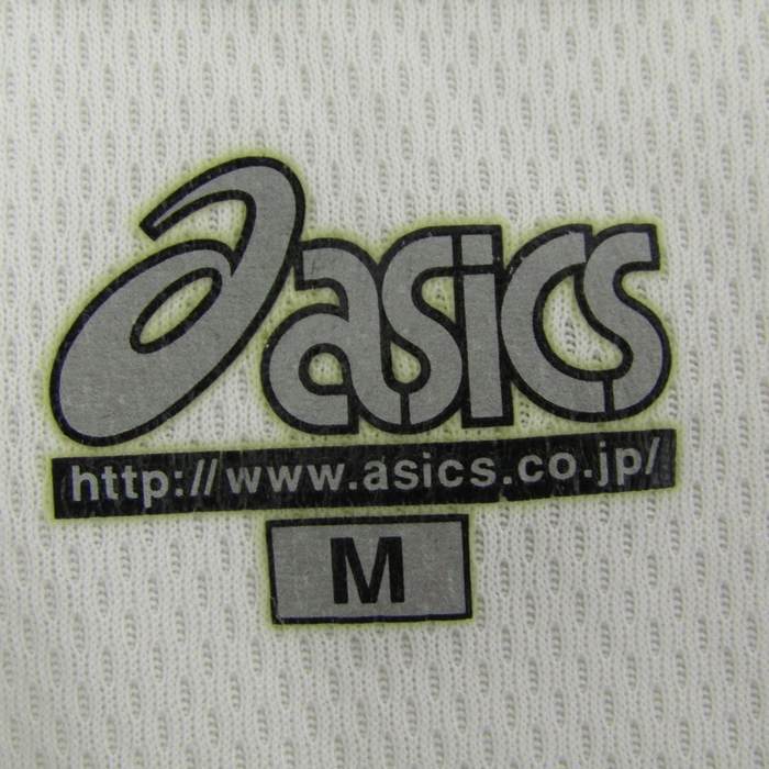 アシックス 半袖Tシャツ Vネック 胸元ロゴ トップス スポーツウエア ランニング トレーニング メンズ Mサイズ ホワイト asics_画像3