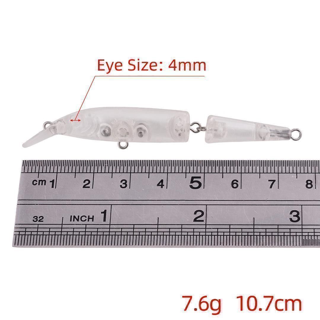 ジョイント ミノー ルアー 10cm 7.75g 無塗装 2個