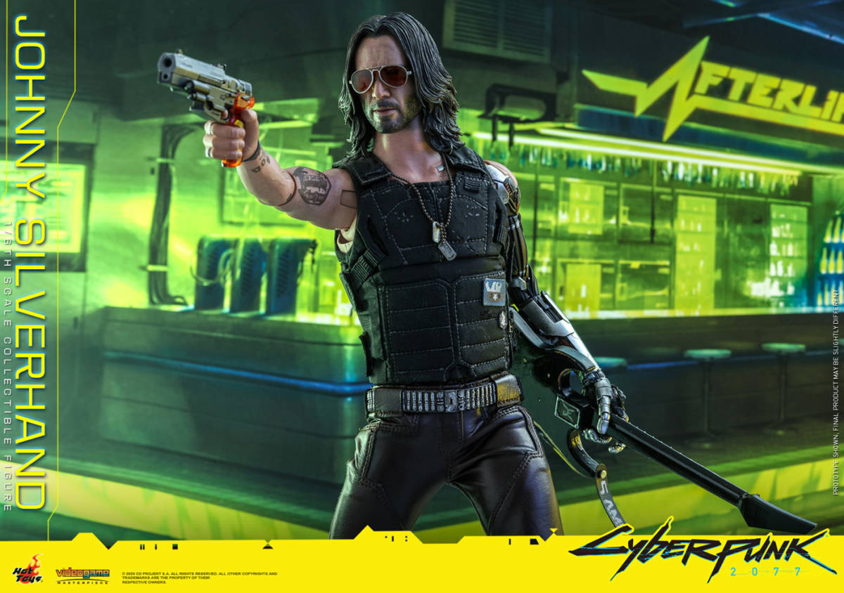 新品未開封 ホットトイズ VGM47 サイバーパンク２０７７ ジョニー・シルヴァーハンド 1/6 フィギュア キアヌ・リーブス Keanu Reeves_画像3