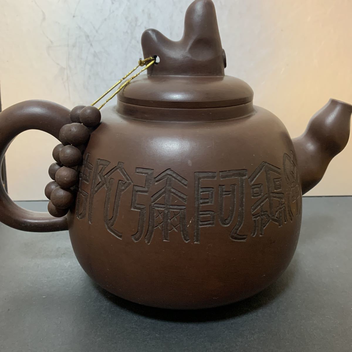 中国 急須 煎茶道具 仲英刻 字画刻 茶道具_画像4