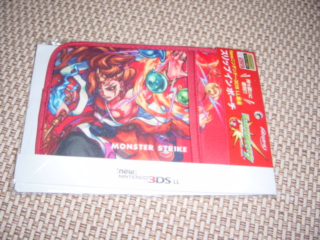  new goods unused *New Nintendo 3DS LL exclusive use slip in pouch mon -stroke pattern ( Monstar Strike )3DS.OK