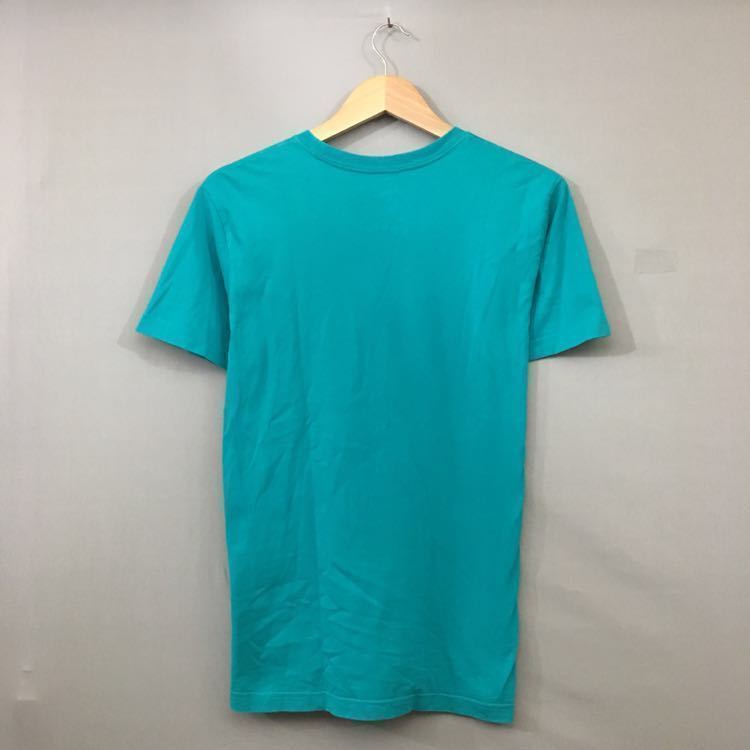 【美品・良品】ナイキ NIKE Tシャツ 半袖 丸首 トップス カットソー ビッグプリント エメラルドグリーン メンズ 男性用 Mサイズ ♭▽