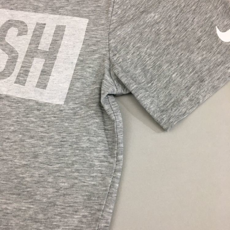 【美品・良品】ナイキ NIKE 半袖 Tシャツ 丸首 プリント トップス グレー 灰色 メンズ 男性用 Sサイズ ♭▽