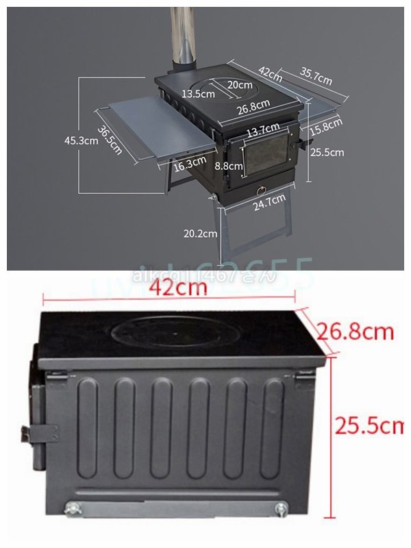 未発売　軽型　ステンレス鋼屋外薪ストーブ携帯用ピクニック装備バーベキュー多机能無煙折畳かまど　野たきストーブビジュアルグラス_画像10