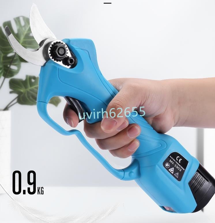  high quality * gardening fruit tree for rechargeable electric pruning scissors pruning . pruning scissors branch cut . branch ..16.8V lithium ion battery ×2 with charger steel made maximum cutting diameter 28mm