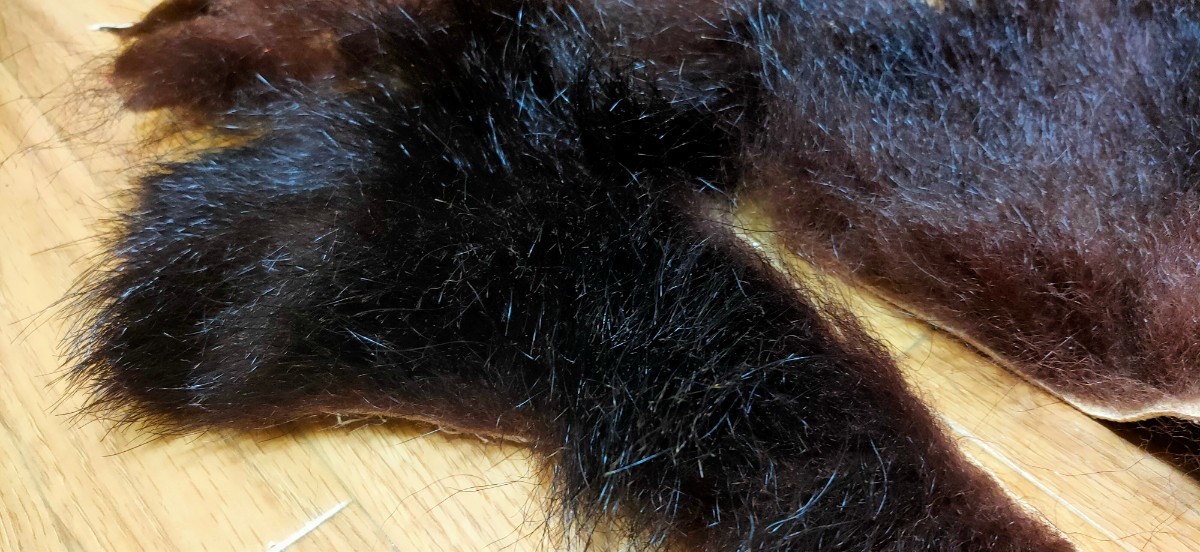 ●フライマテリアル●ヒグマの毛皮 端切れ（D8） 羆 熊 毛皮 / DIY　ハンドクラフト レザークラフト 毛鉤 毛針 フライ_画像7