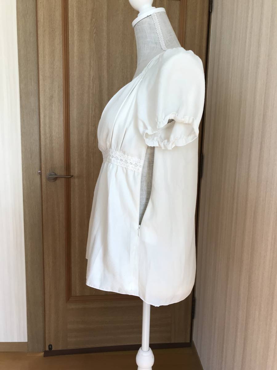 ef-de ef-de white short sleeves tunic blouse 9