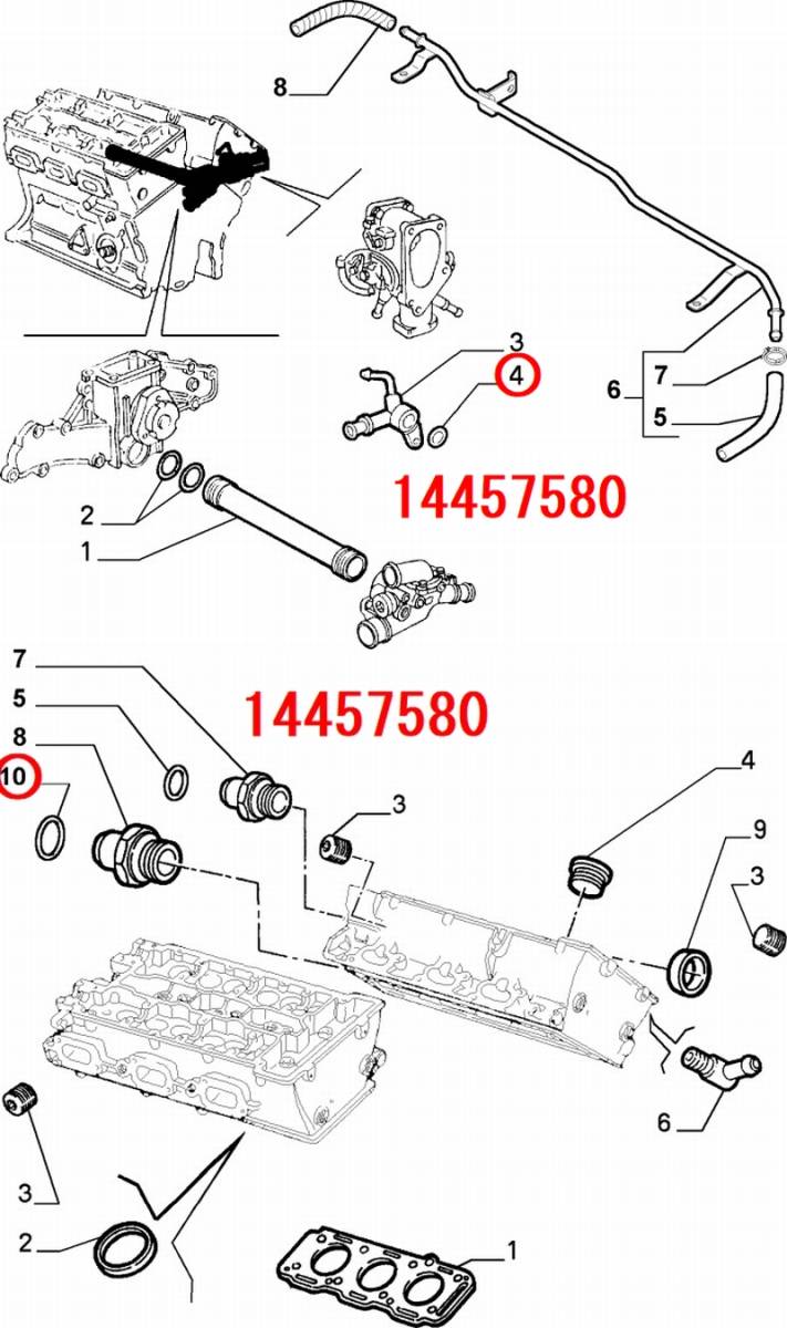 新品!アルファロメオ147 156 166 GT GTV V6用3.0L 3.2L タイミングベルト/テンショナー/プーリー W/P パッキン その他 フルセット!_画像8