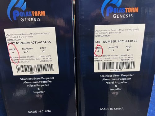 4 sheets propeller!YAMAHA60~130hp for is possible to choose pitch size <13.4×15*13x17> old 2 -stroke & present outboard motor correspondence / postage included / after market goods 