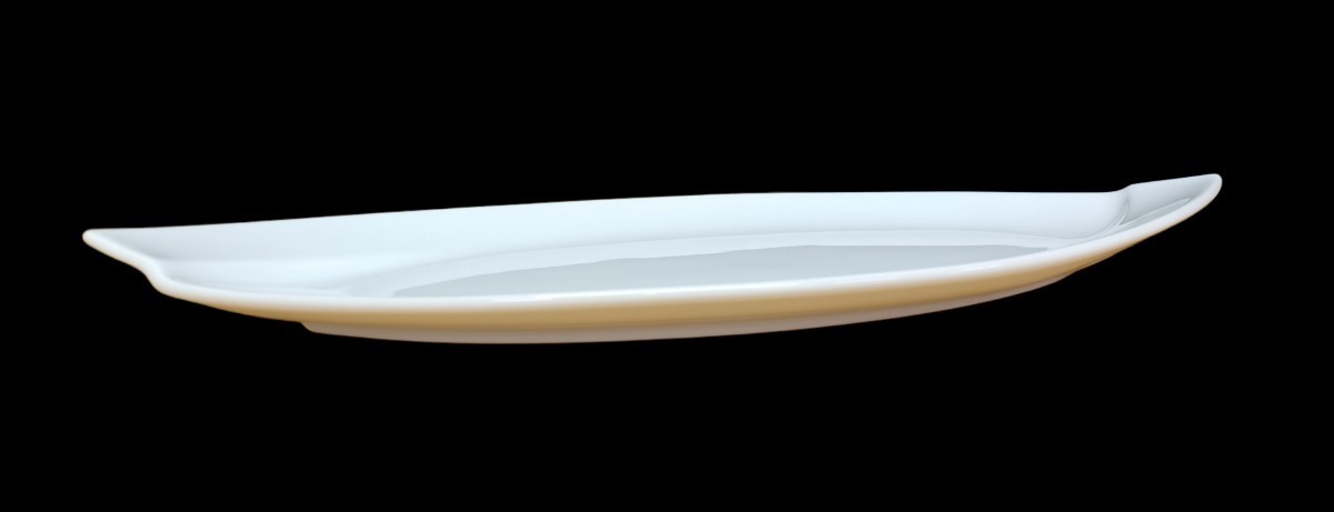 岩T⑰)5枚セット 長皿 カヌー 舟形 ホワイト miyama 深山 ミヤマ パスタ皿 デザート皿 フレンチ 皿 食器 美濃焼 和食器 230920(L-1-1)_画像4