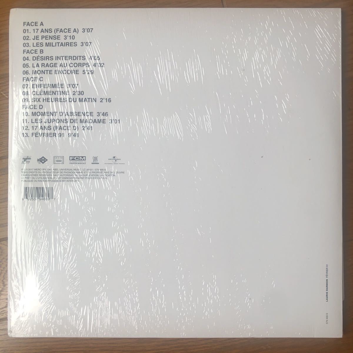 【中古レコード】Darmon Laurie / Fevrier 91 579 466-9 EU盤_画像2